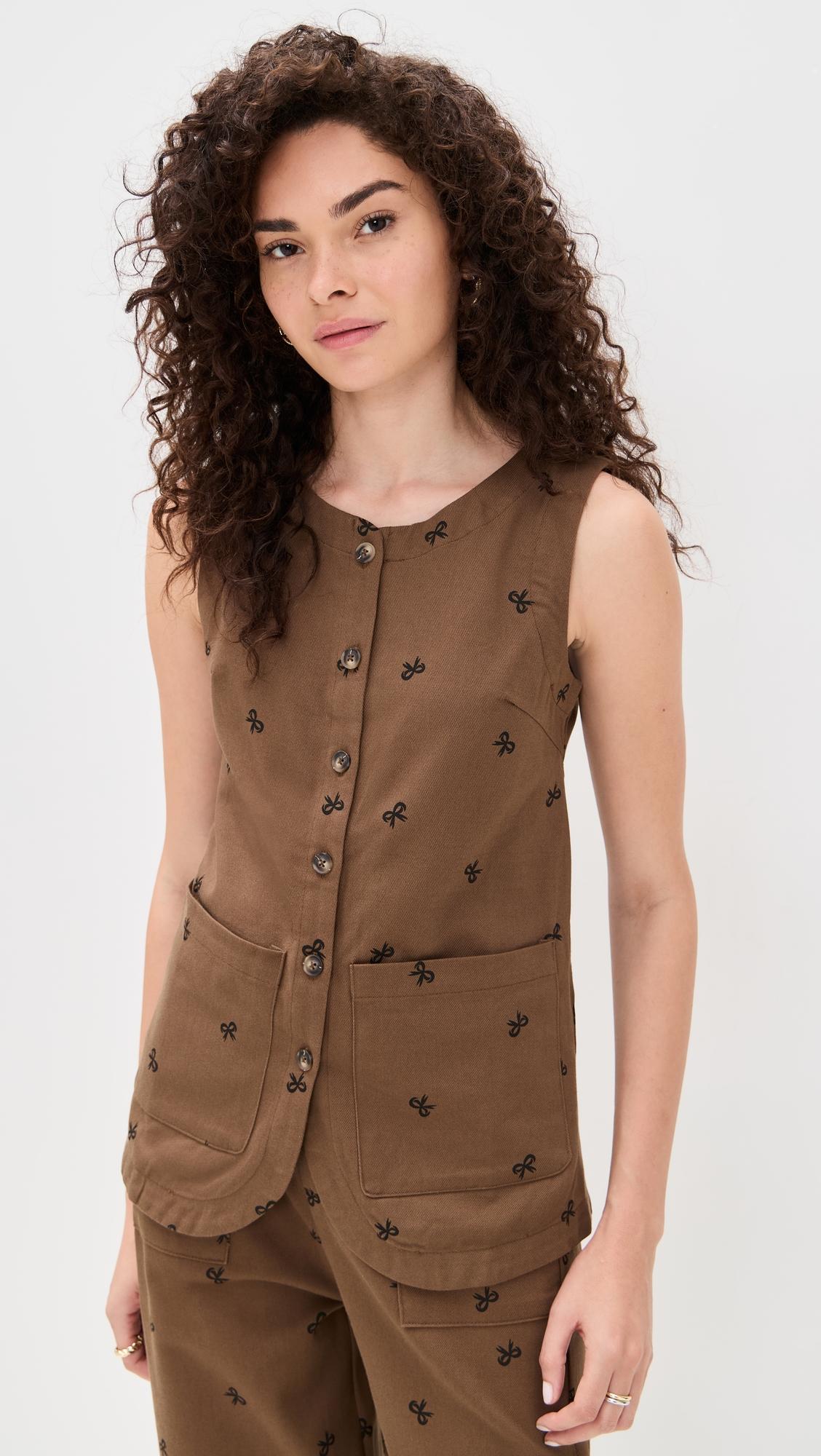bow pattern vest