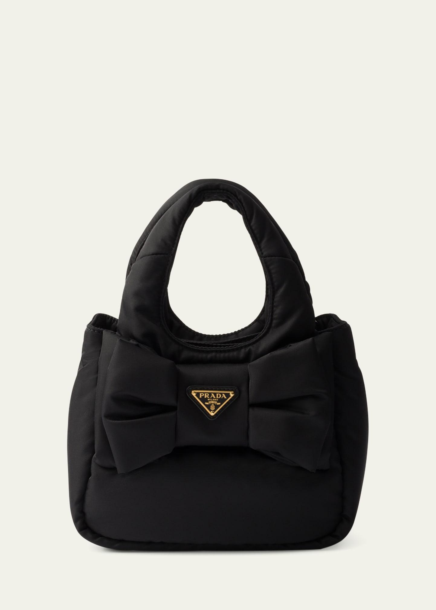 bow re-nylon top-handle bag