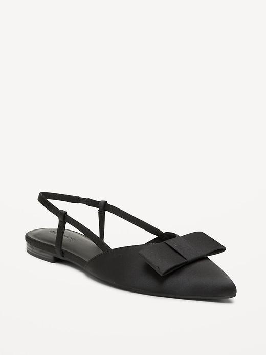 bow slingback flats for women