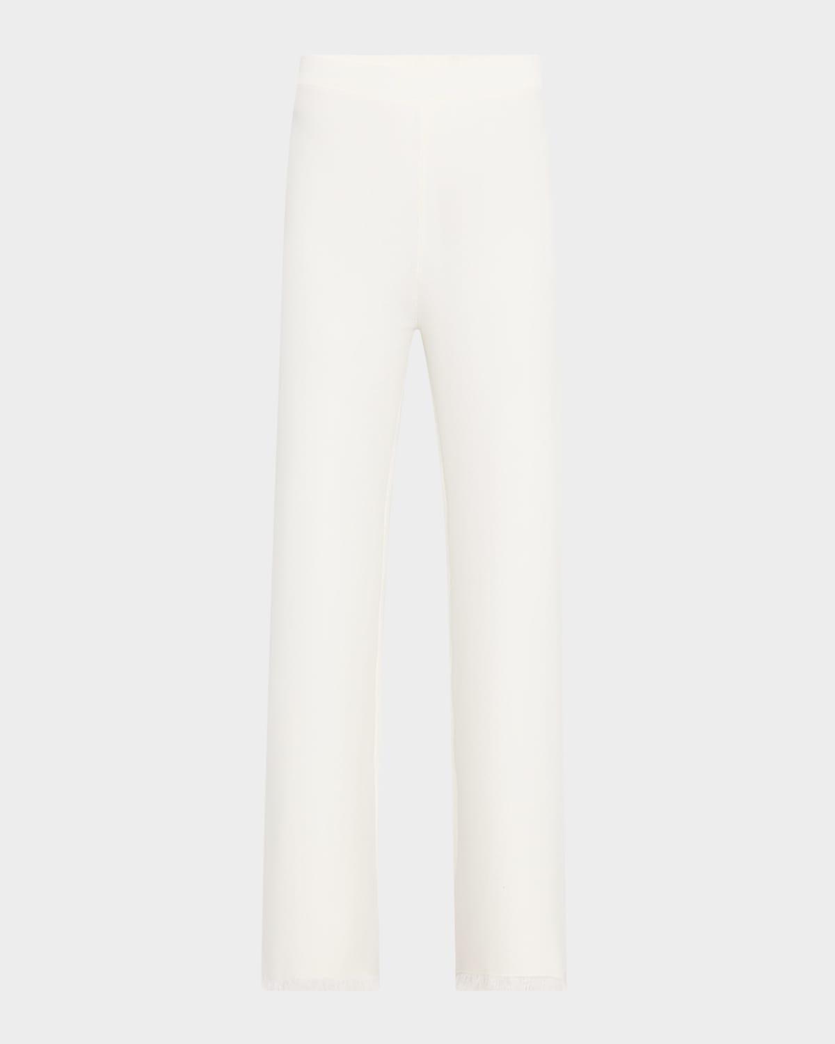 bowen fringe-hem pique pants