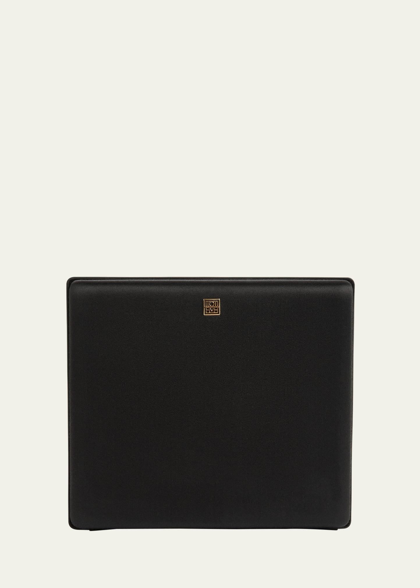 box satin clutch bag