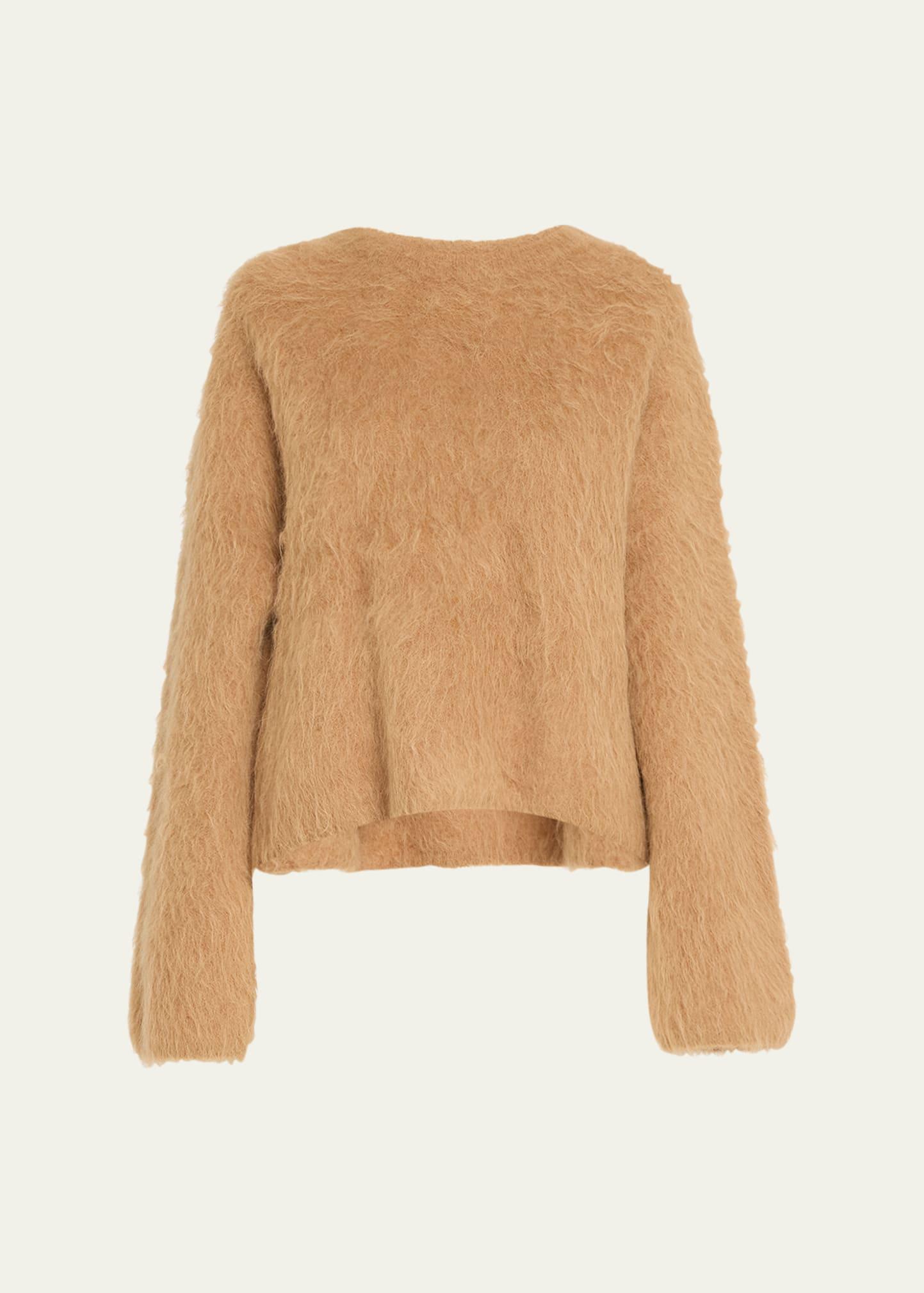 boxy alpaca knit sweater