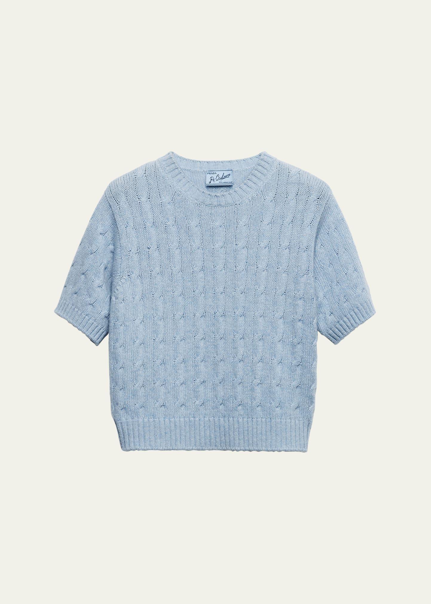 boxy cable cashmere sweater