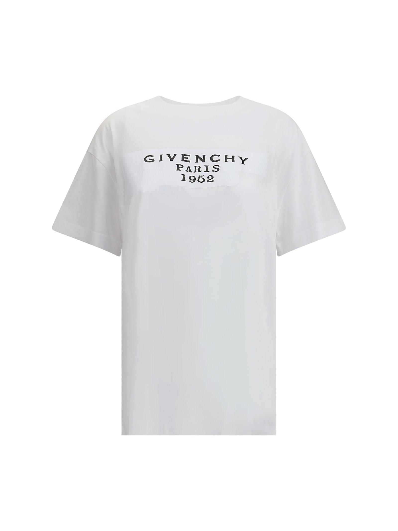 boxy cotton t-shirt with givenchy tape print
