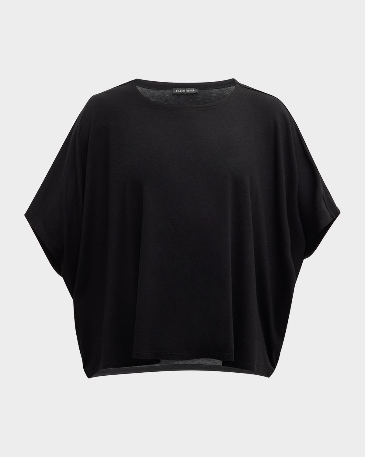 boxy dolman-sleeve jersey top