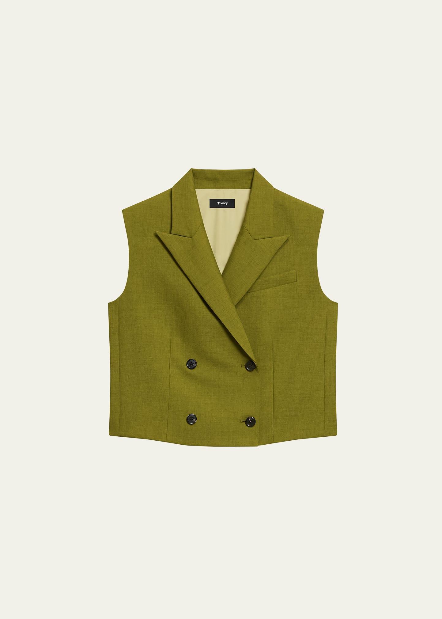 boxy double-breasted vest