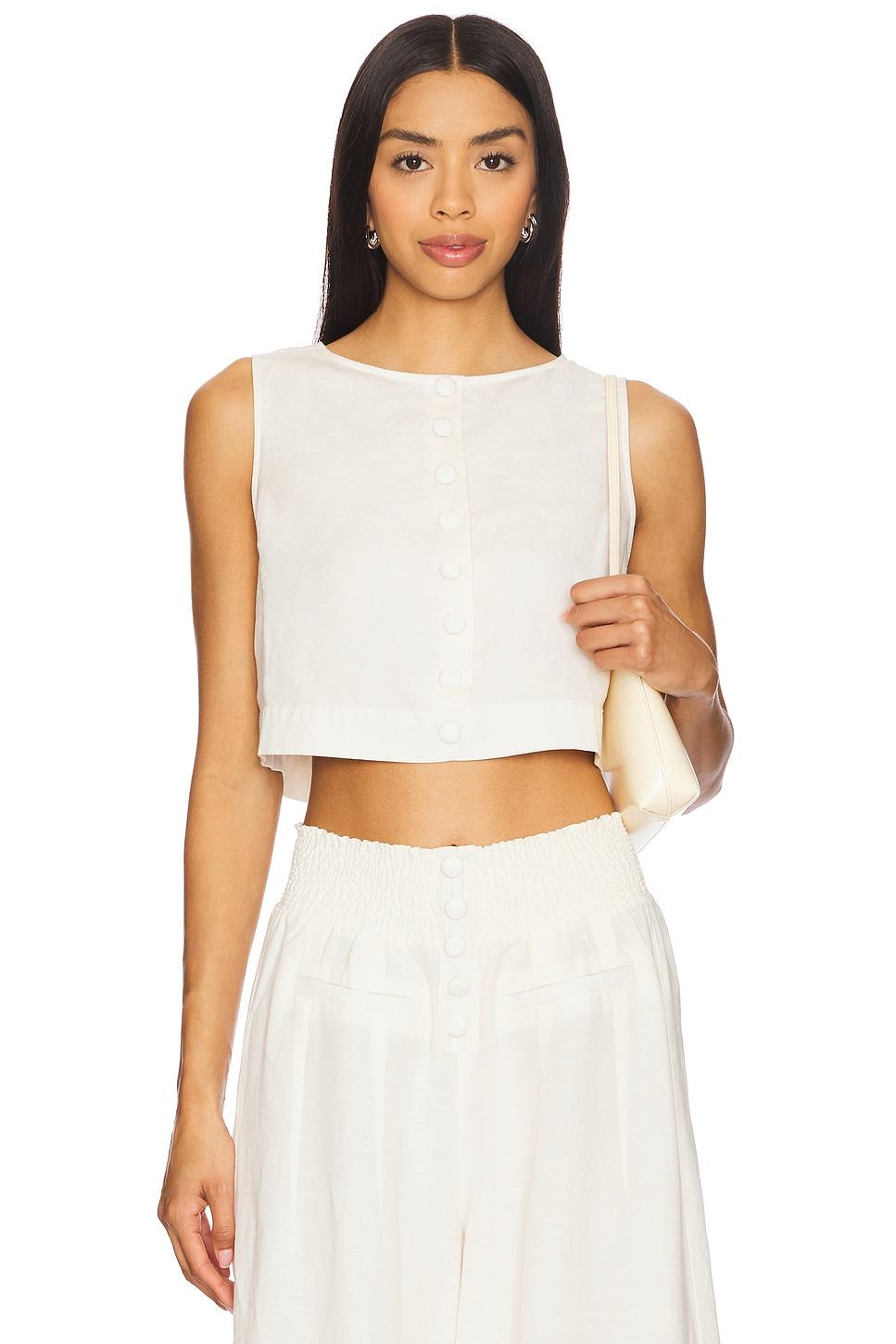 boxy linen boatneck top