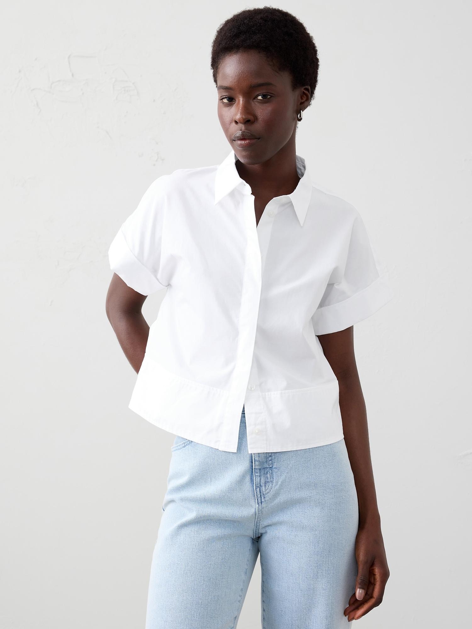 boxy poplin shirt