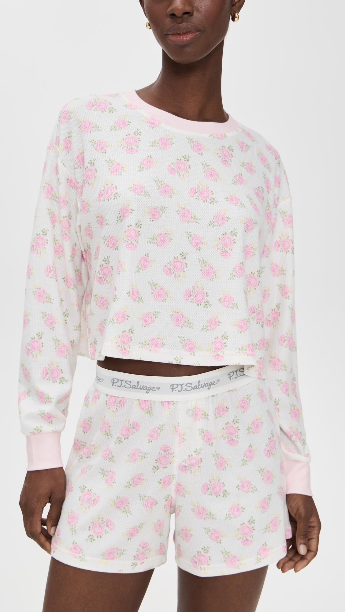 boyfriend boxer pajama set