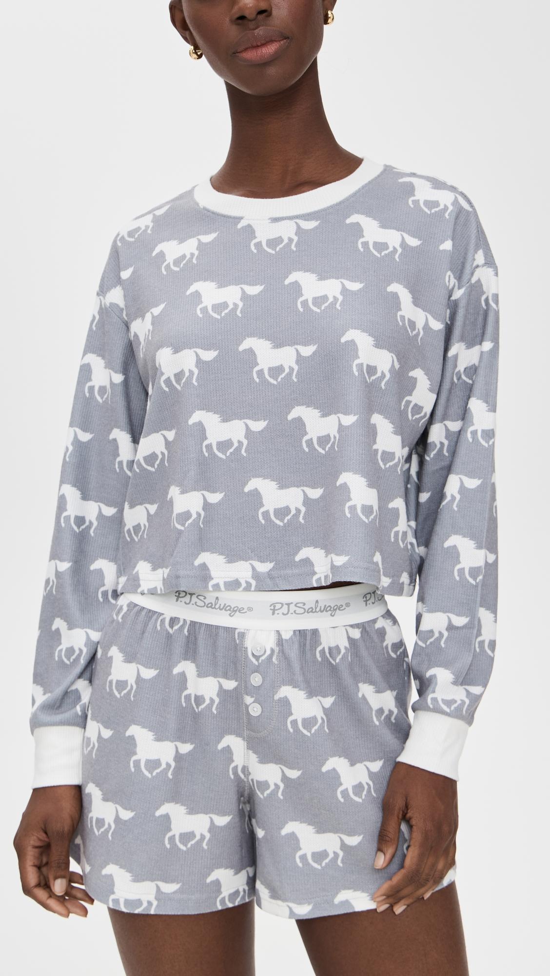 boyfriend boxer pajama set