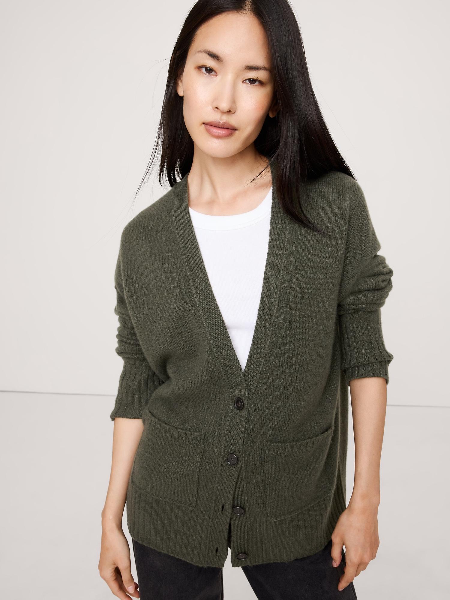 boyfriend cashmere cardigan