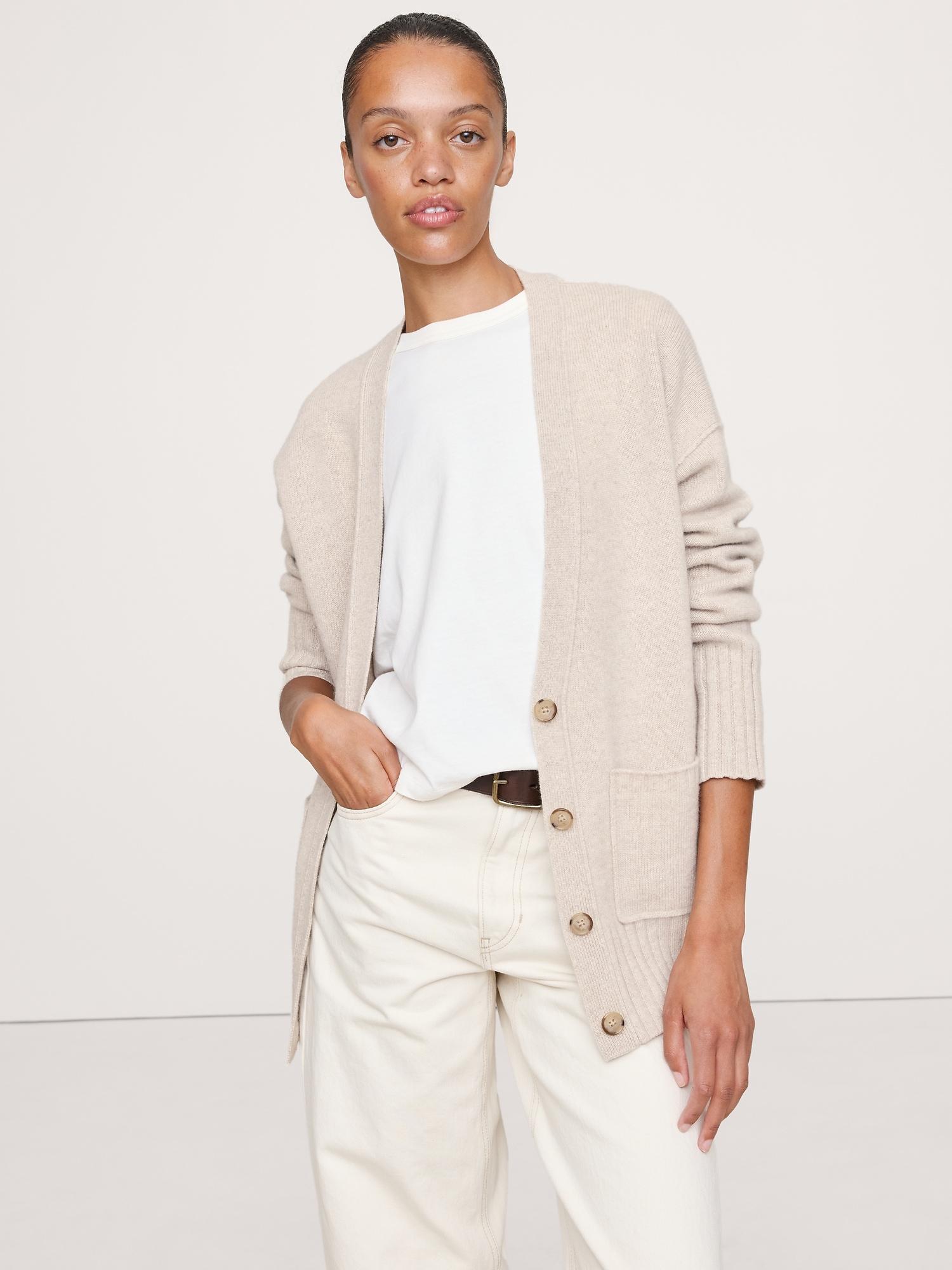 boyfriend cashmere cardigan