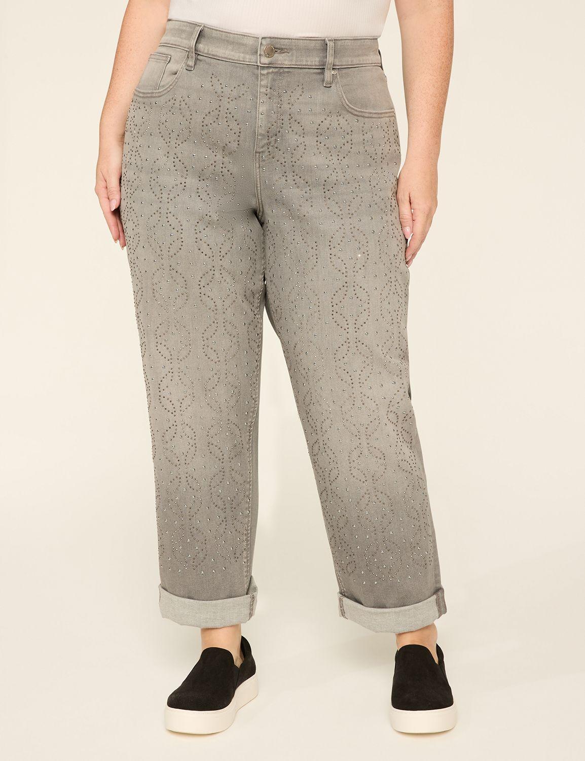 boyfriend fit embellished jean