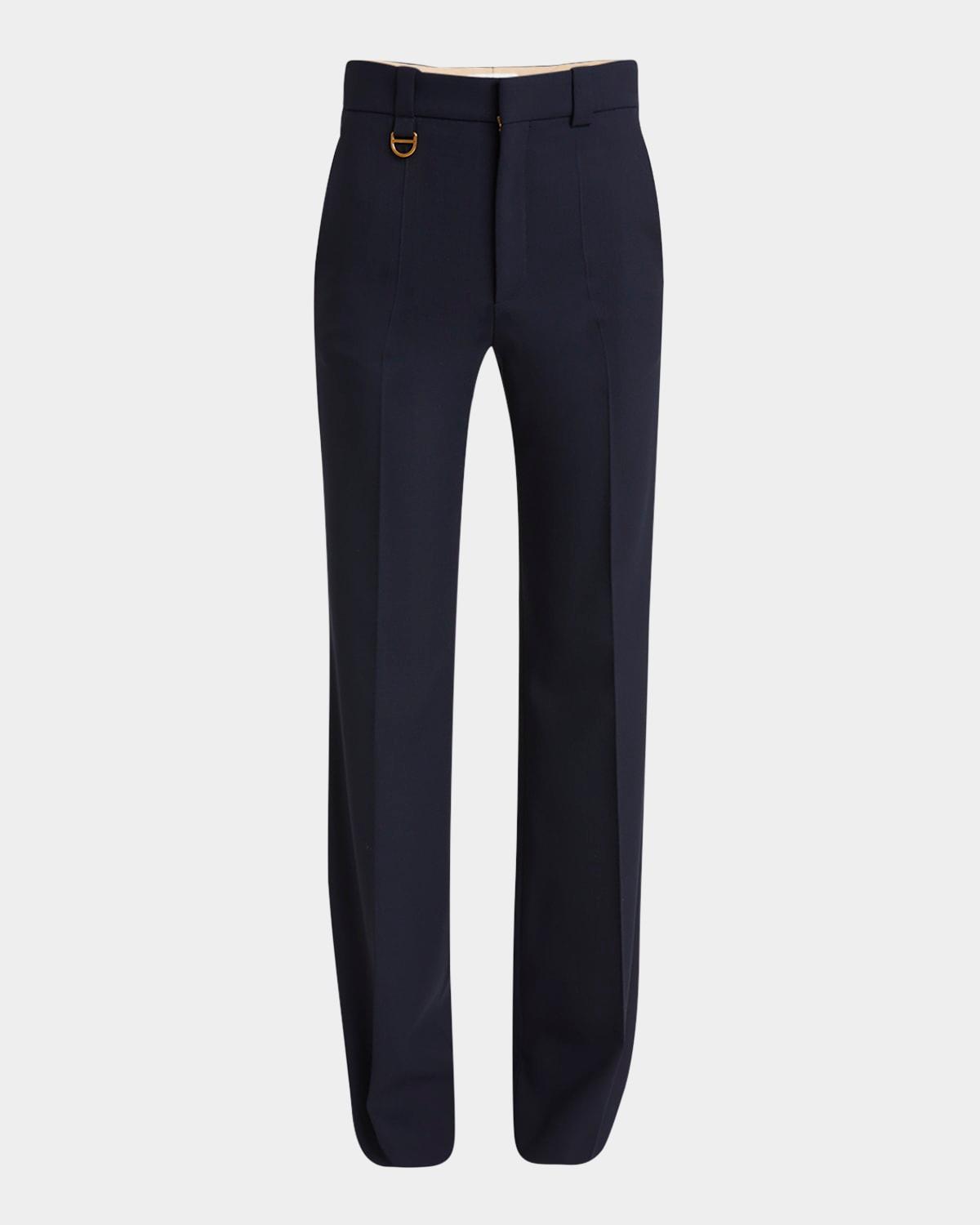 boyish straight-leg tailored trousers