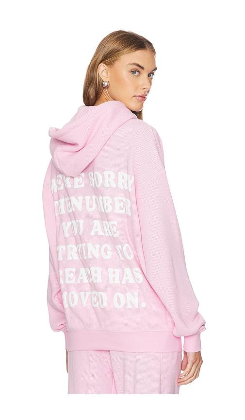 boys lie 1-800 revamped racer hoodie in pink.