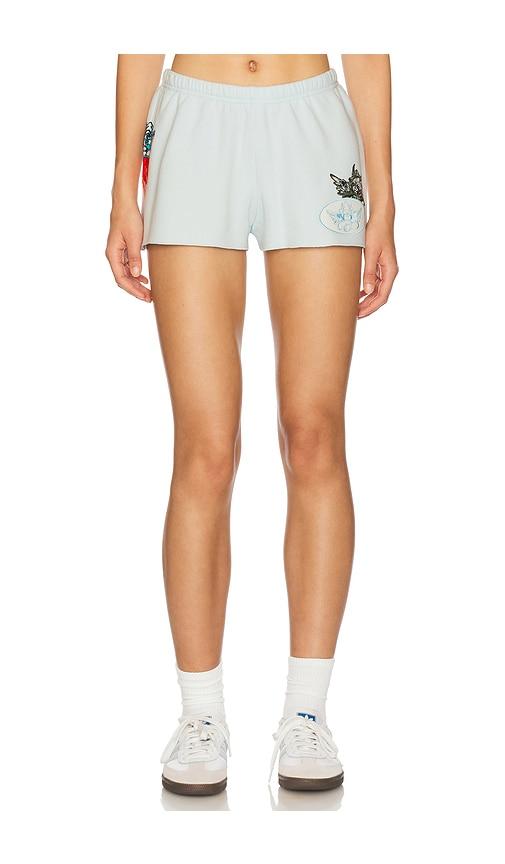 boys lie ask me if i care kimmy shorts in baby blue.