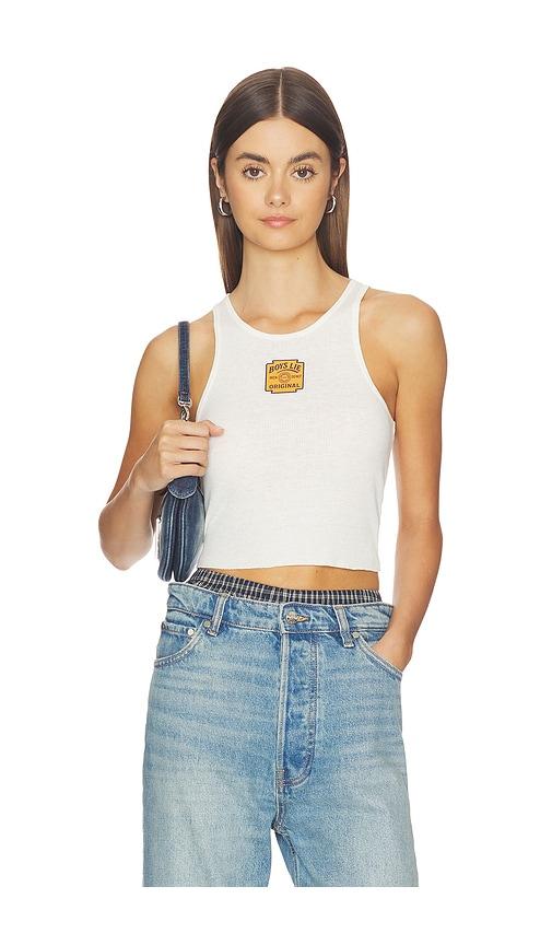 boys lie boys lie men don't original beegee tank top in white.