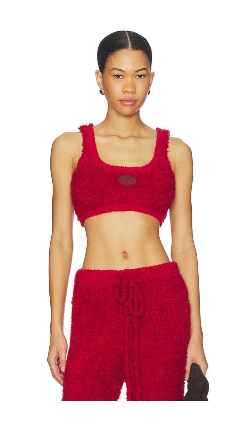 boys lie lucy cozy bralette in red.