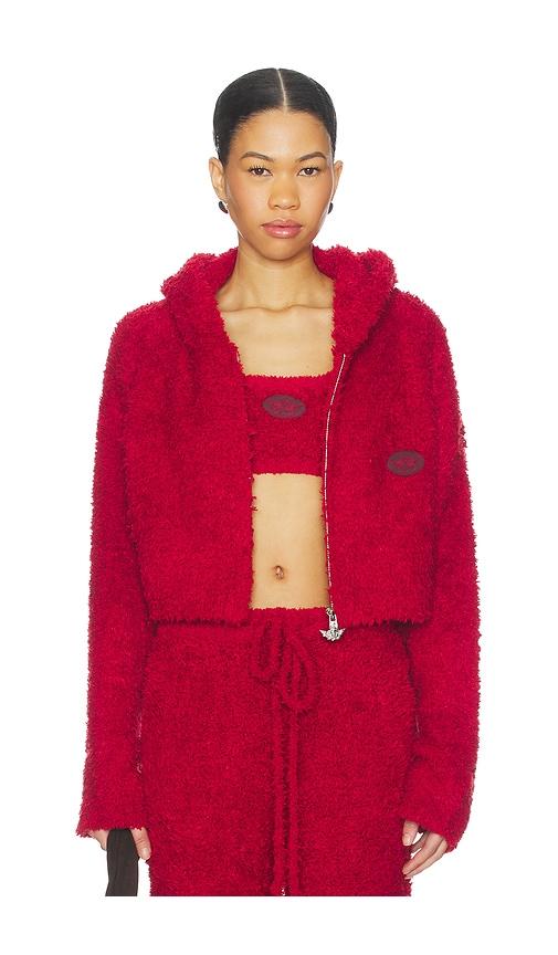 boys lie lucy cozy hoodie in red.
