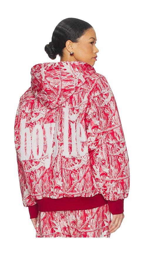 boys lie manhunt jacket in red.