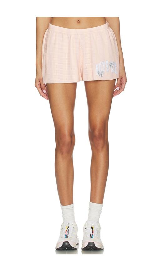 boys lie sunshine and rainbows kimmy shorts in peach,nude.