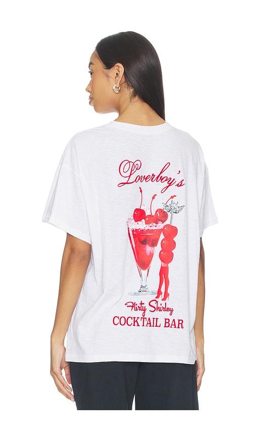 boys lie x loverboy flirty shirley slub boyfriend t-shirt in white.