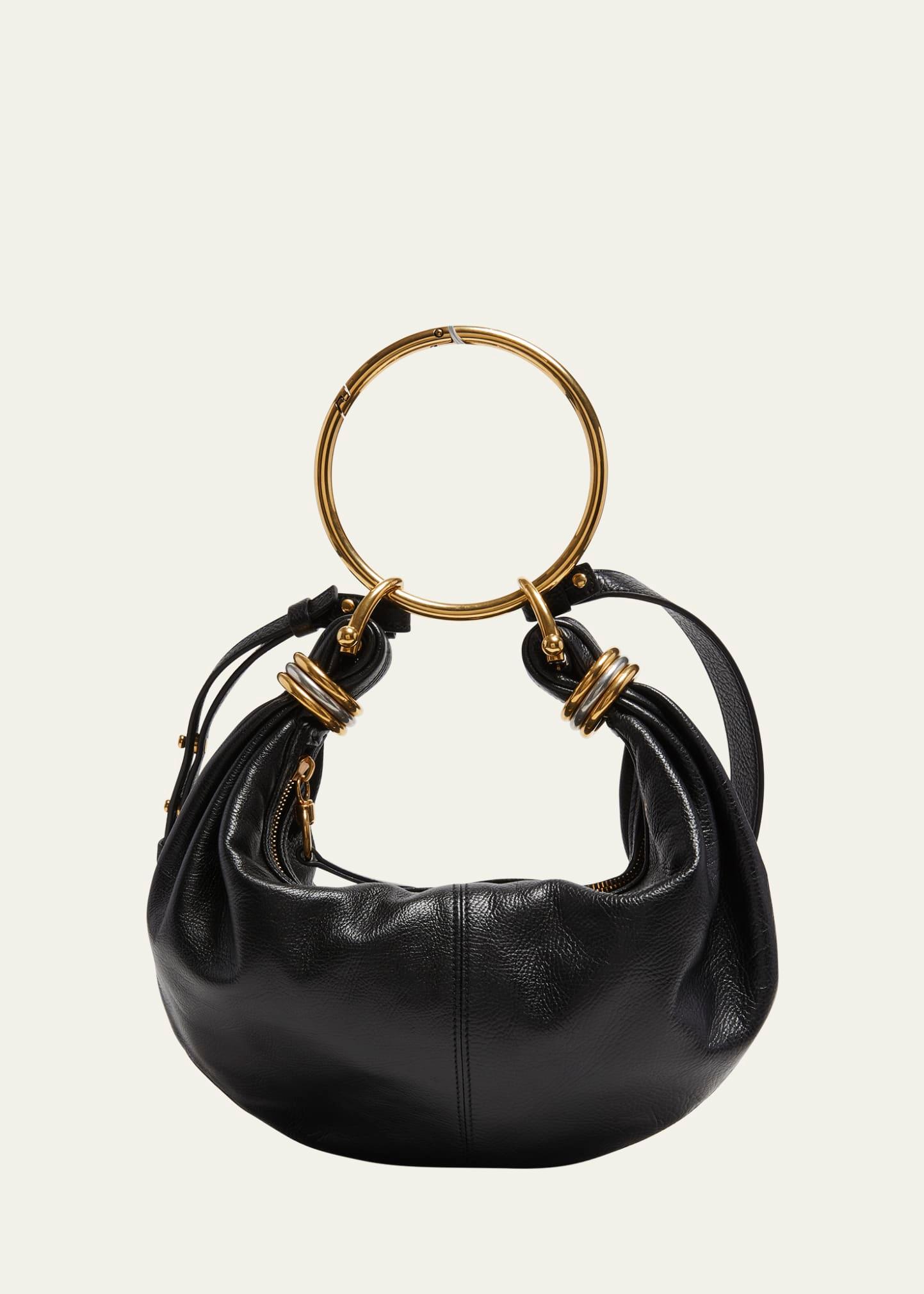 bracelet bag mini in shiny grained calfskin