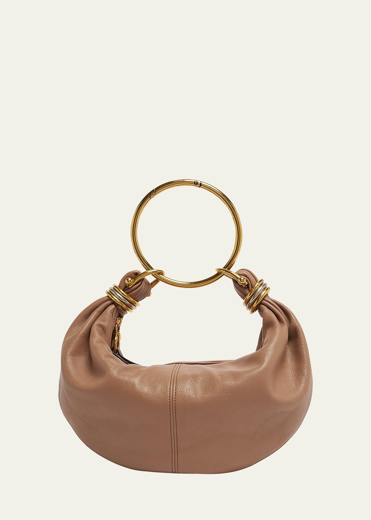 bracelet bag mini in shiny grained calfskin