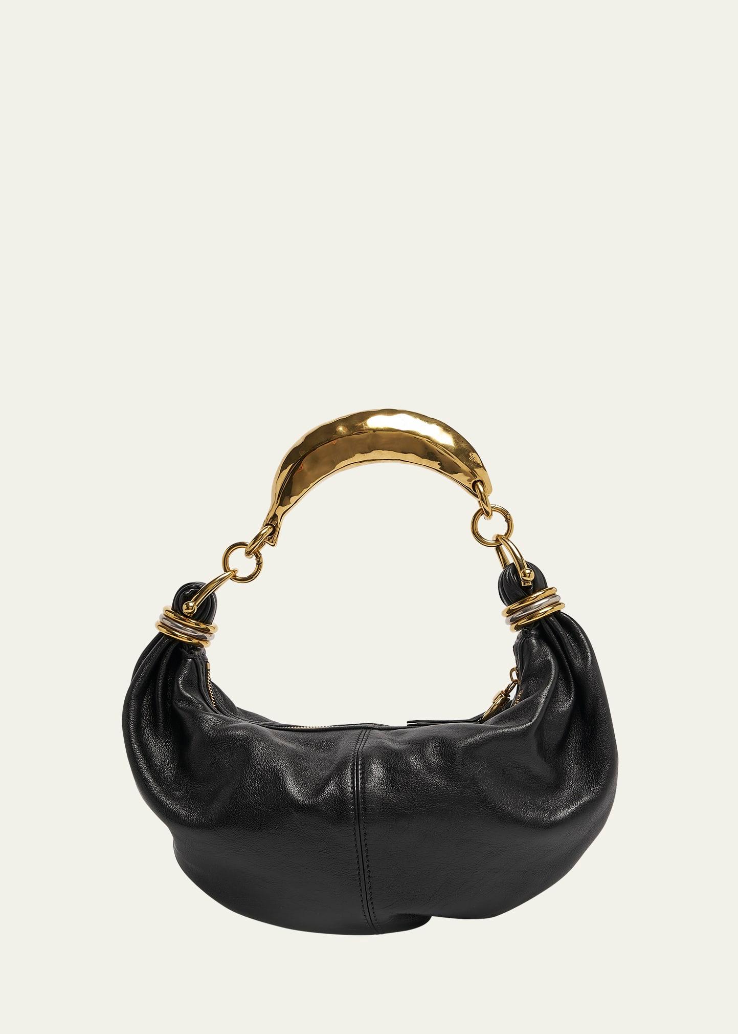 bracelet banana shoulder bag in buffalo leather