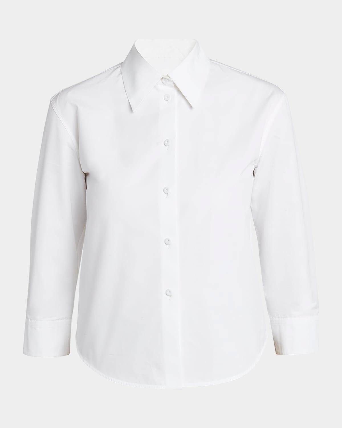 bracelet-sleeve collared shirt