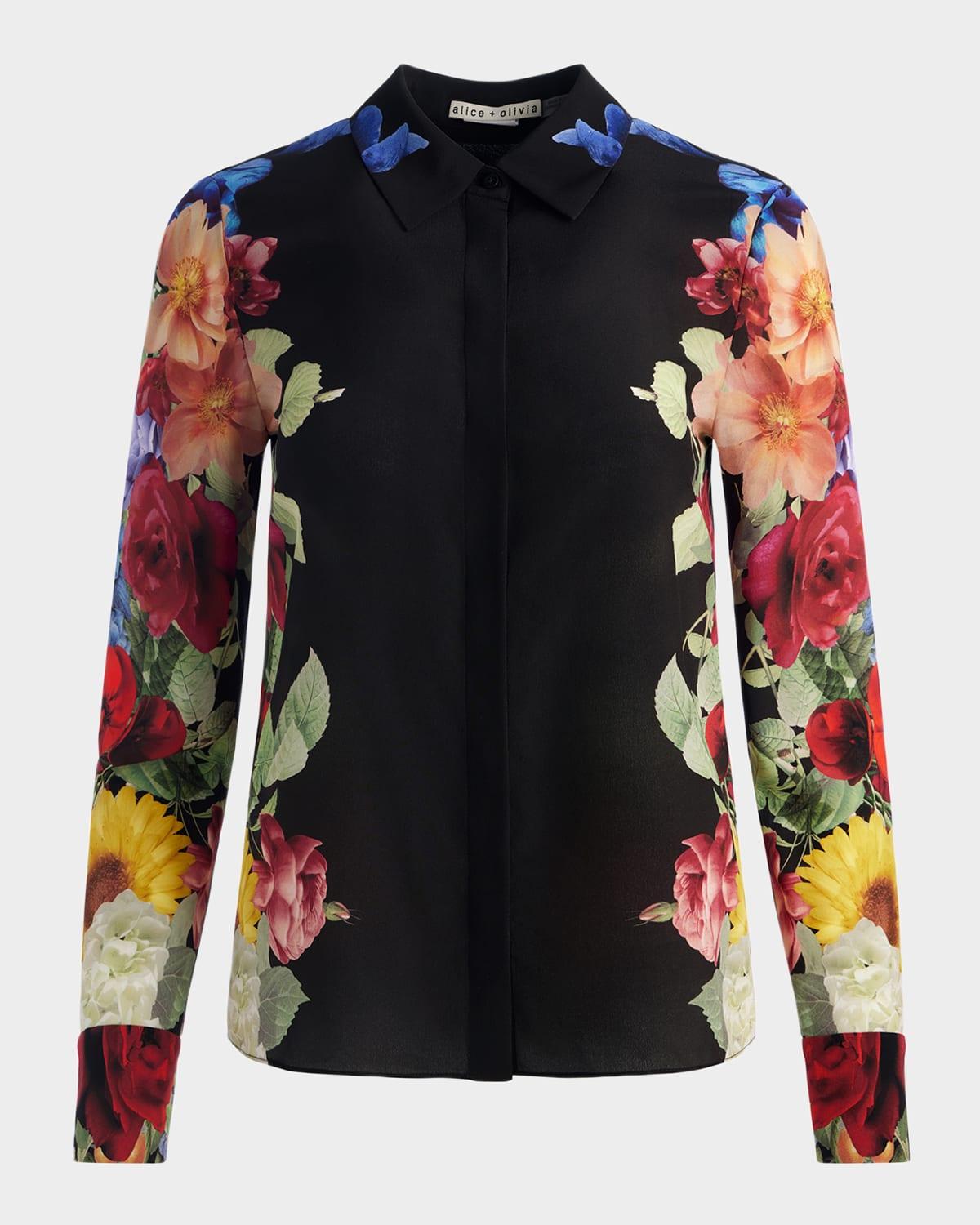 brady siim button-front top