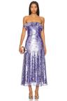 braelynn mesh sequin midi dress