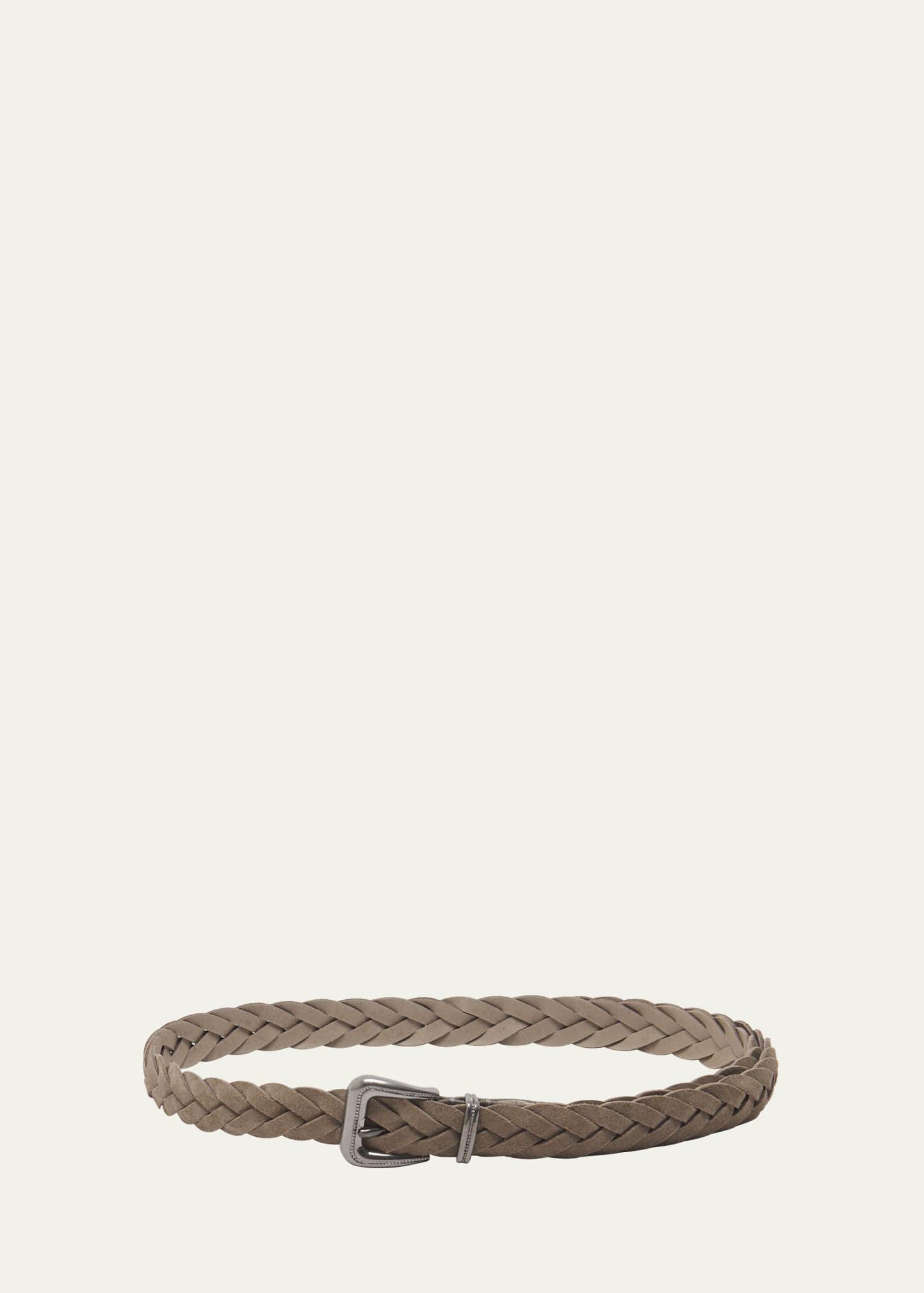 braided suede western belt
