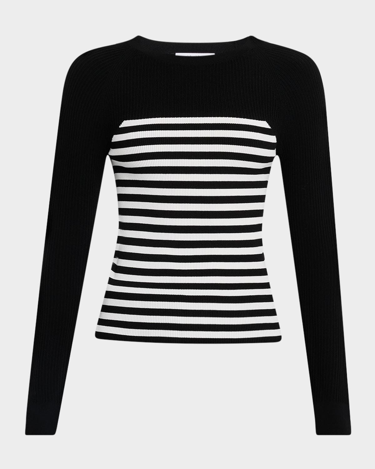 braies striped rib crewneck sweater