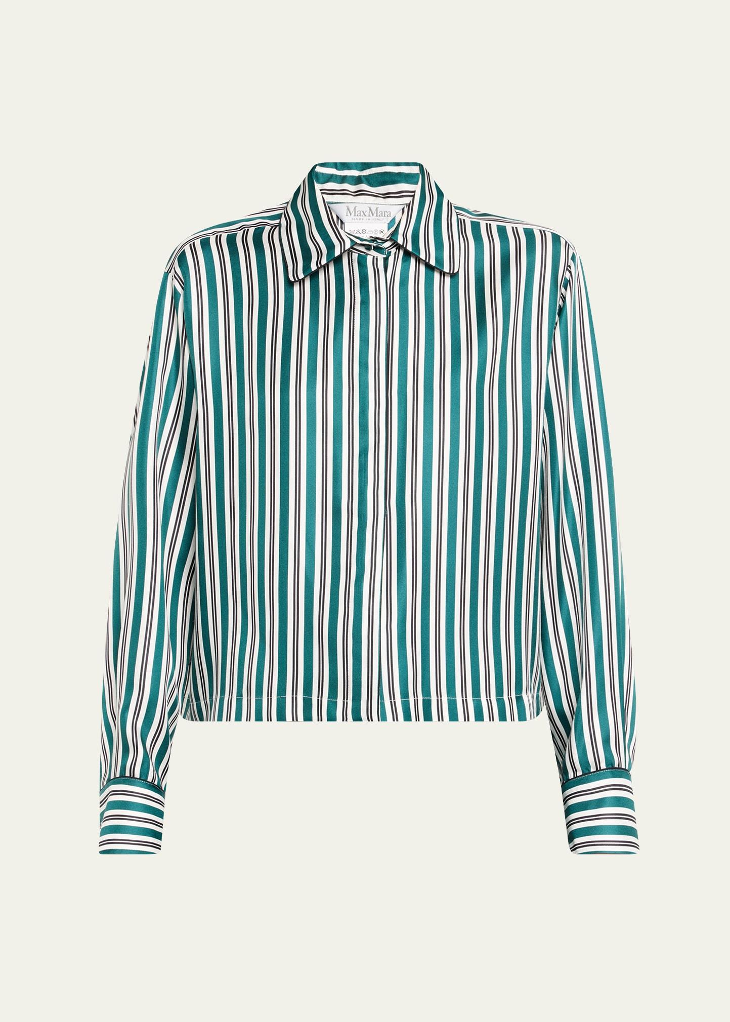 brama stripe silk blouse