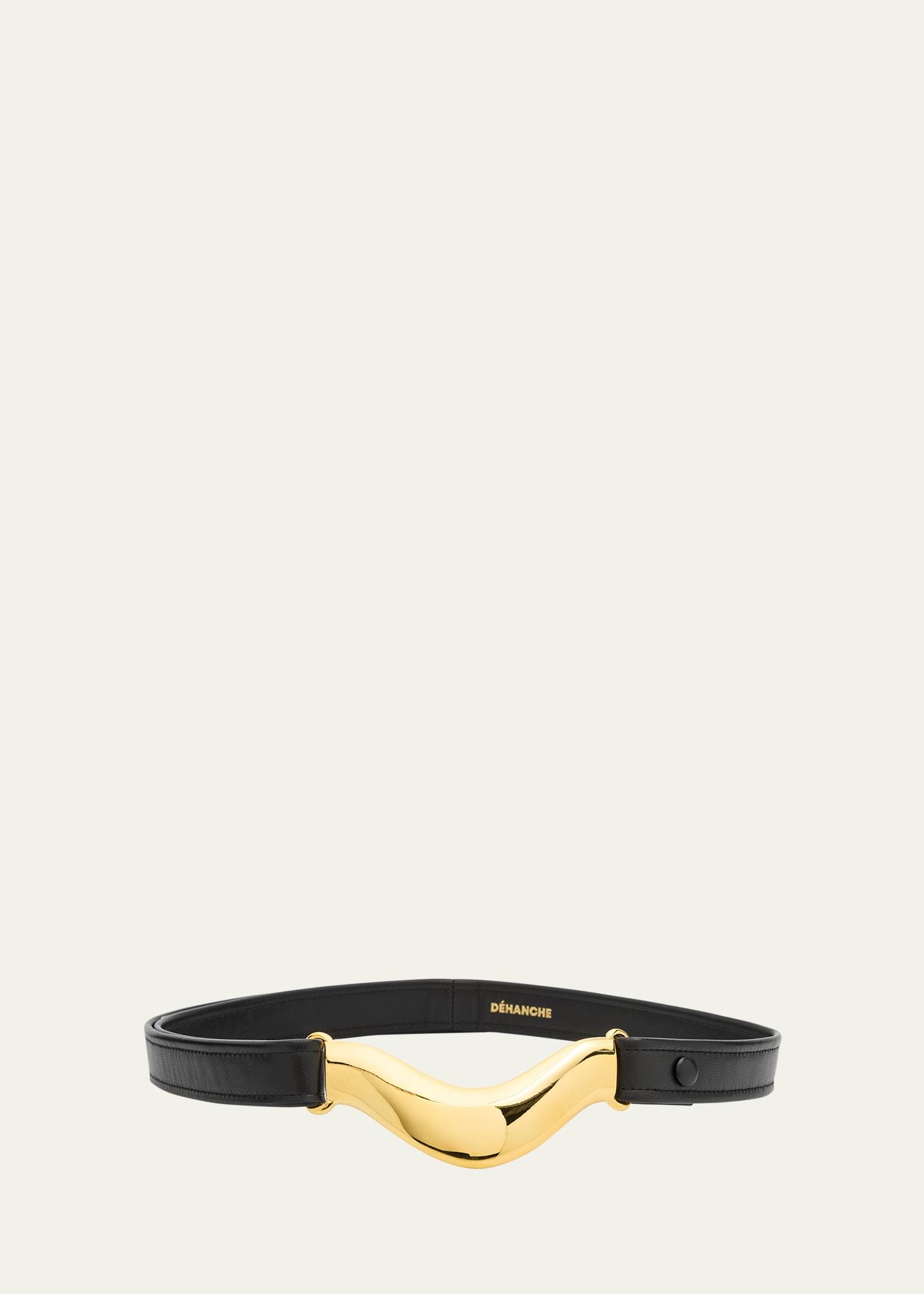 brancusi metal leather belt