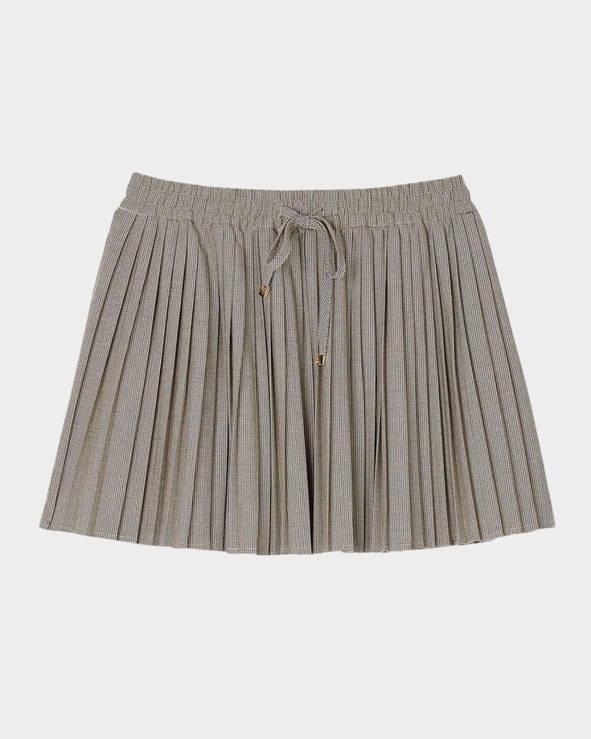 brandy check mini skirt