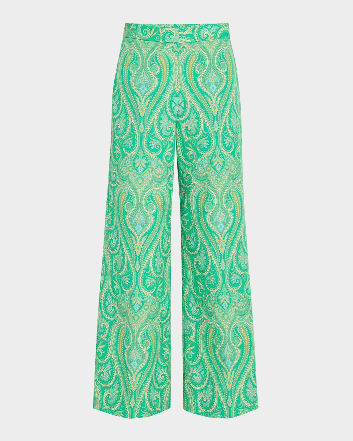 braxton paisley-print cotton pants