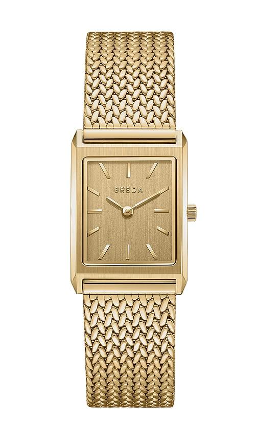 breda small virgil watch in metallic gold.
