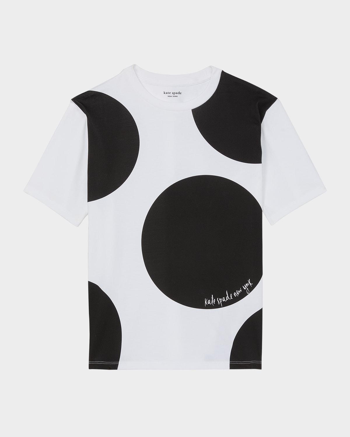 breezy dot printed cotton jersey tee