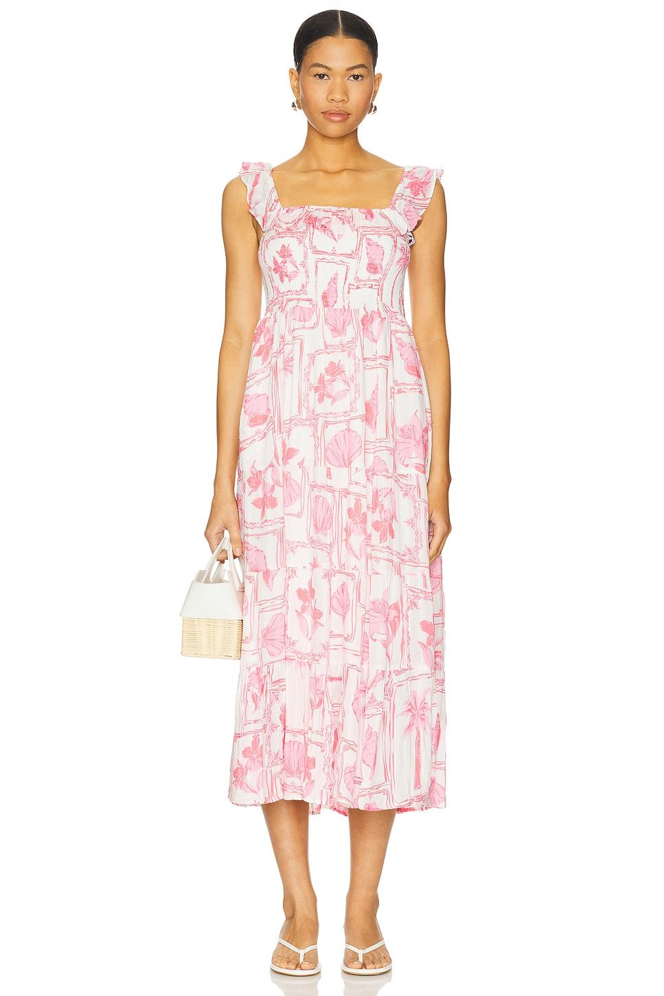 bria frill midi dress