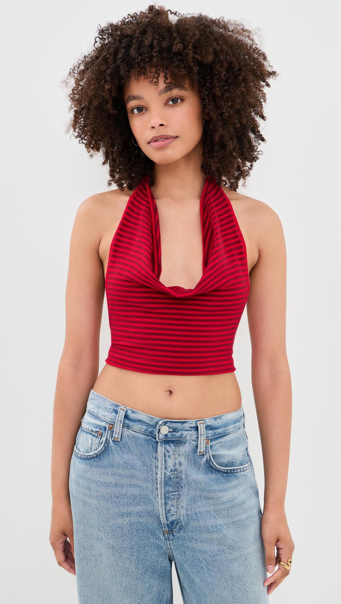 briar cloud knit halter top