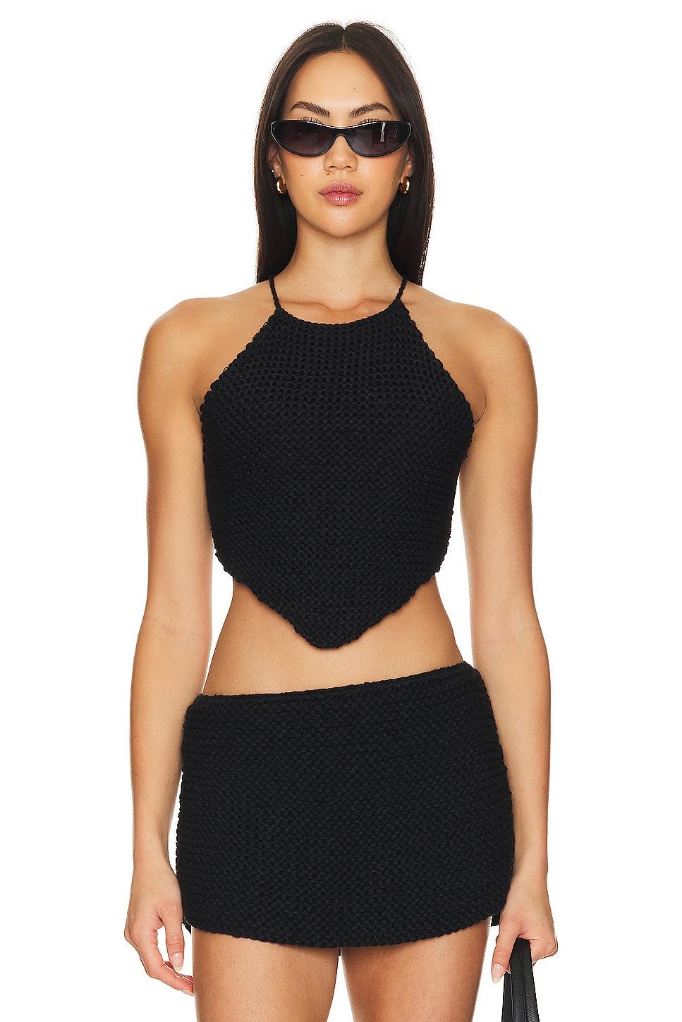 bridgette solid scarf top
