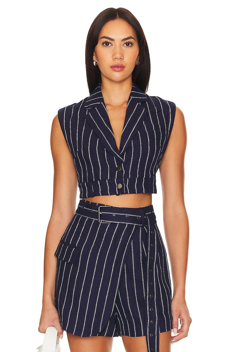 brielle striped crop