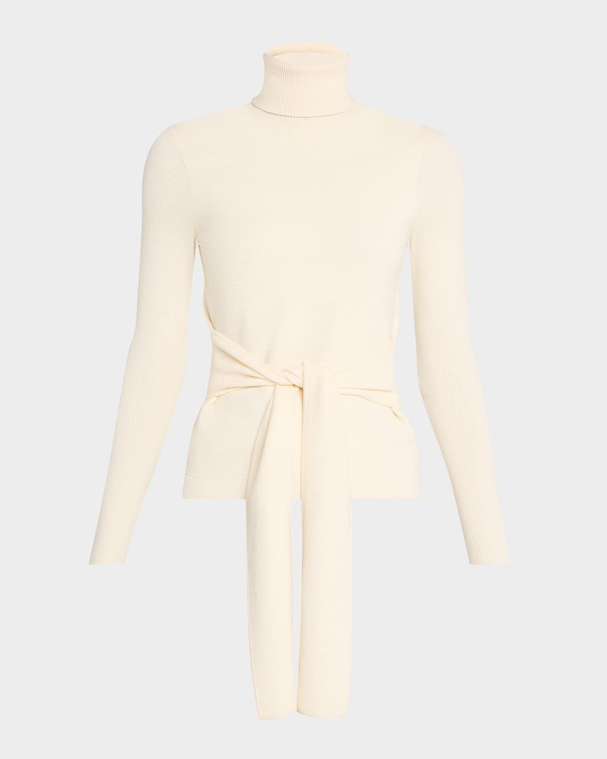 brielle tie-front turtleneck top