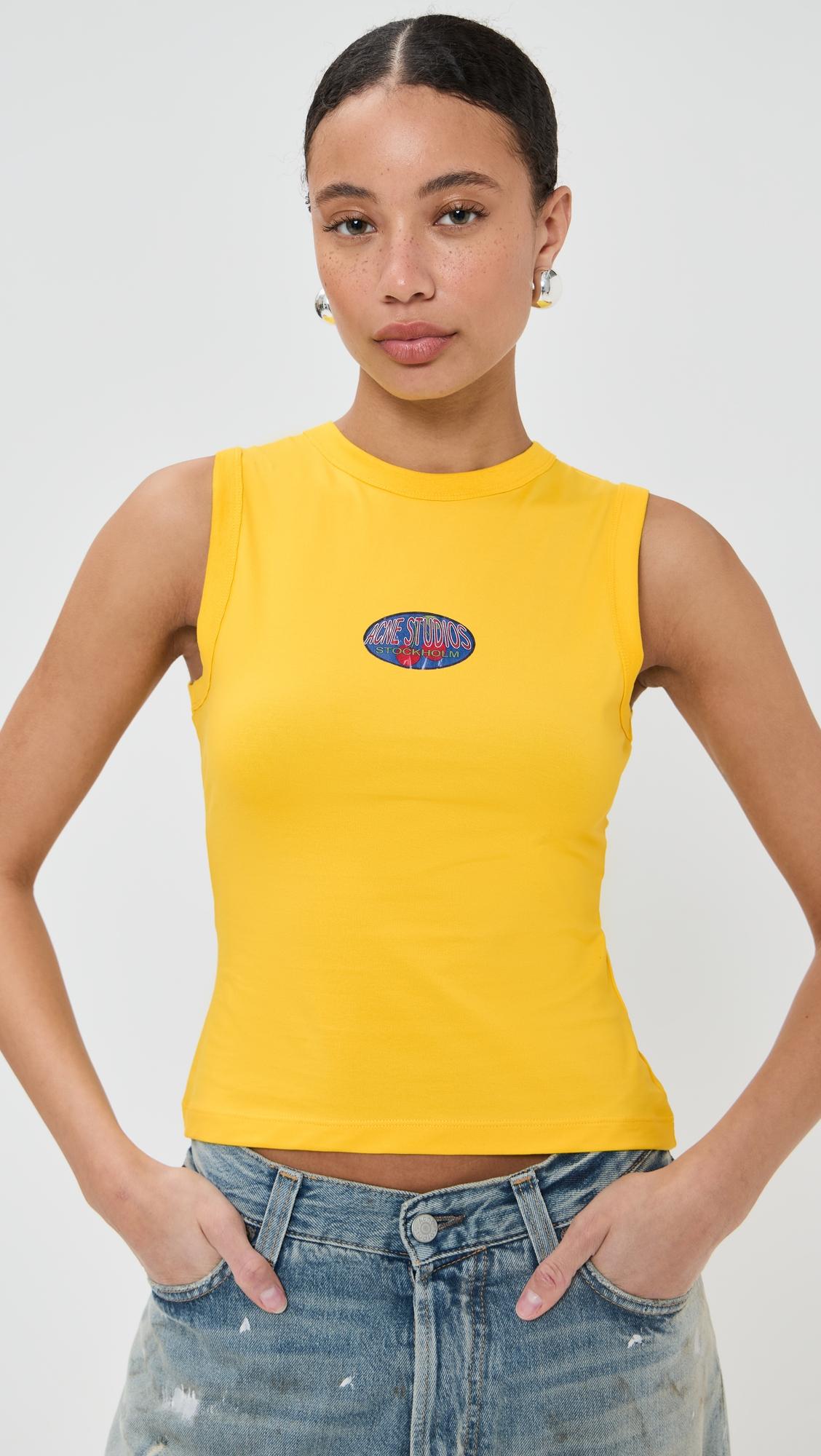 bright yellow market top