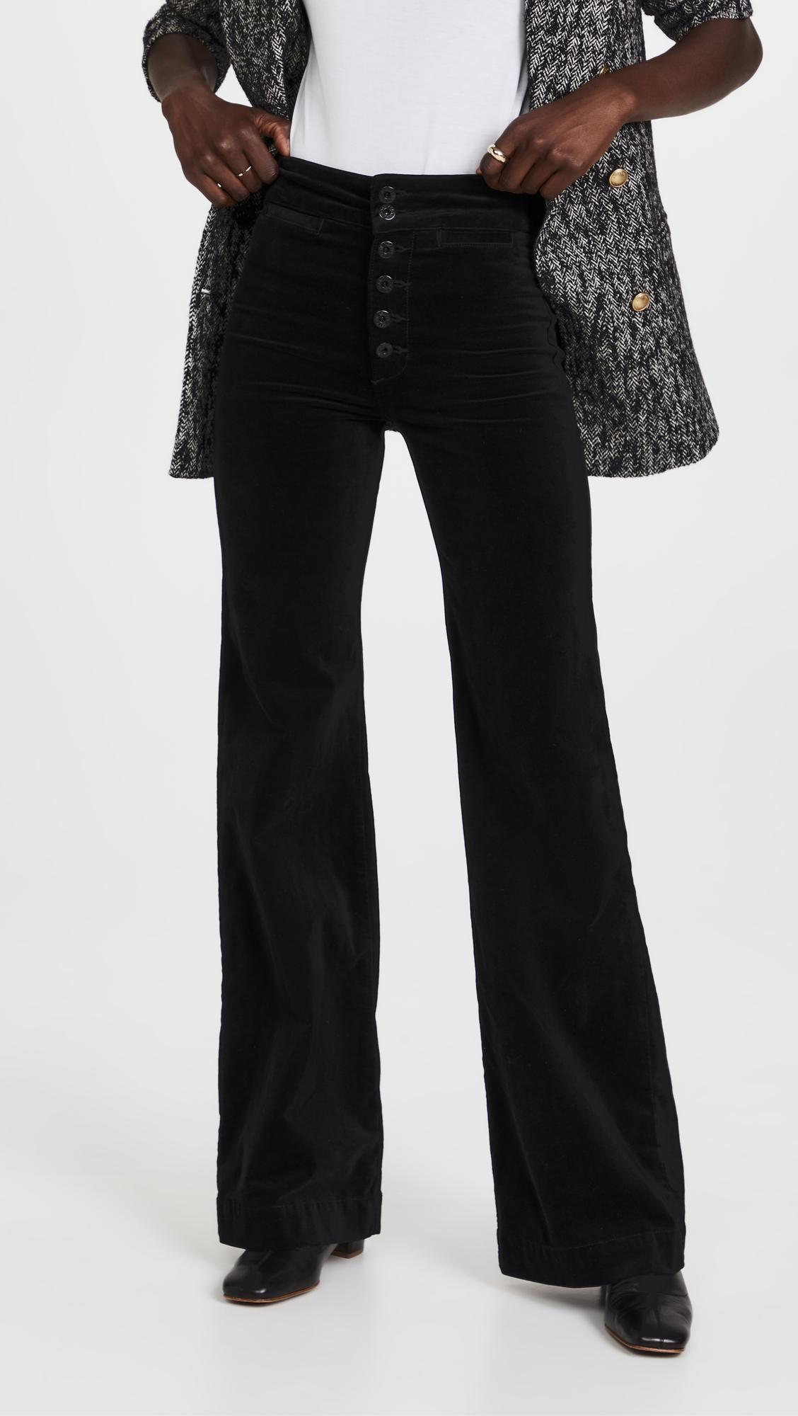 brighton velvet wide leg pants