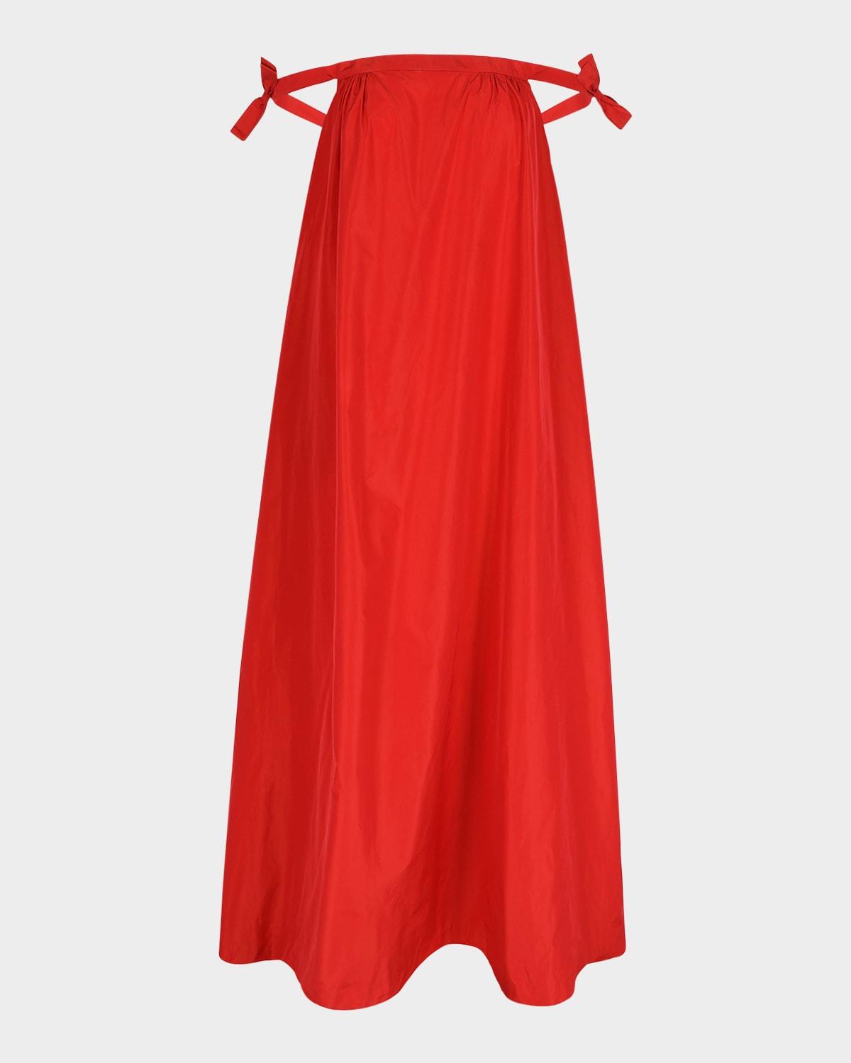 brigitte bow off-the-shoulder gown