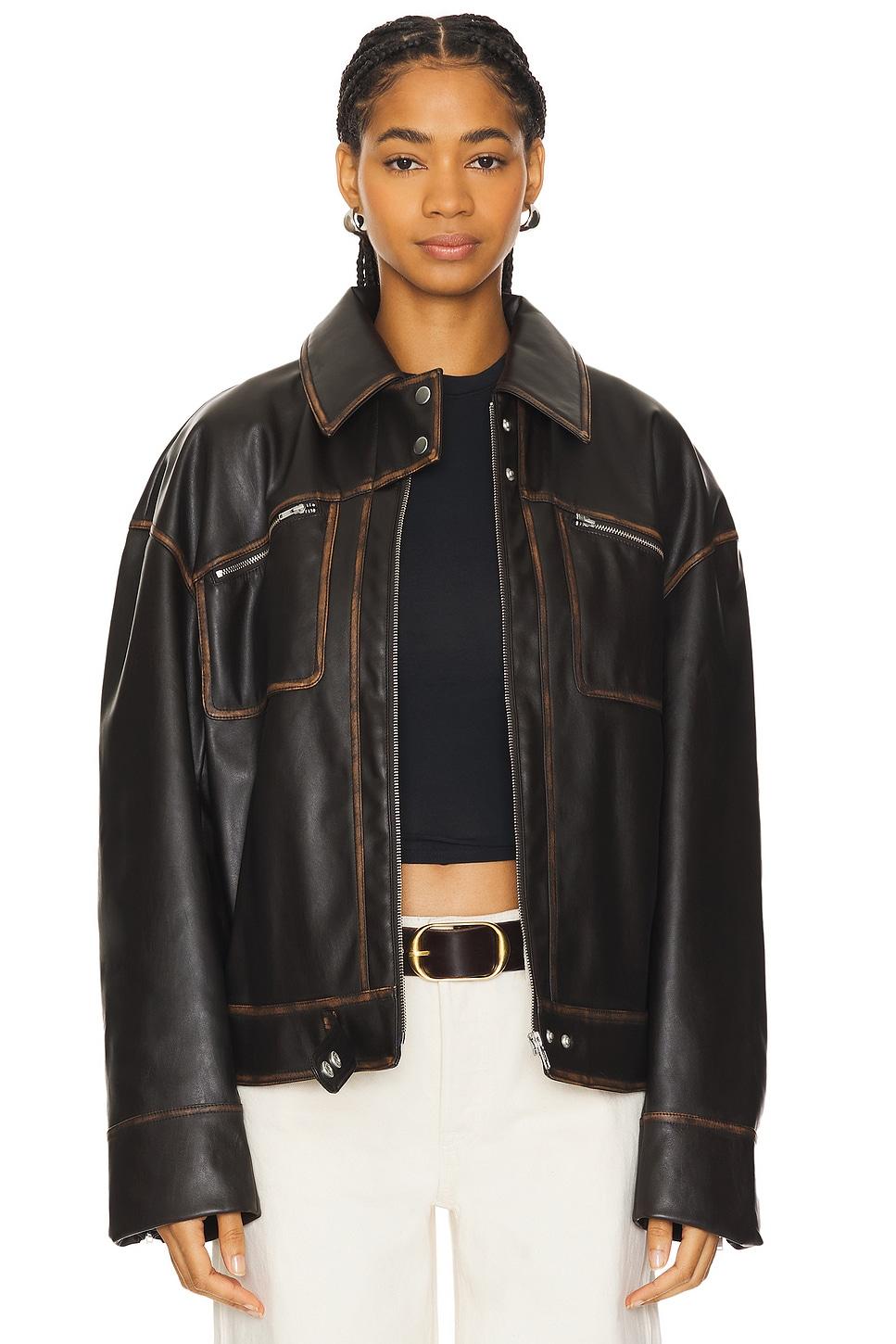 brinley faux leather jacket