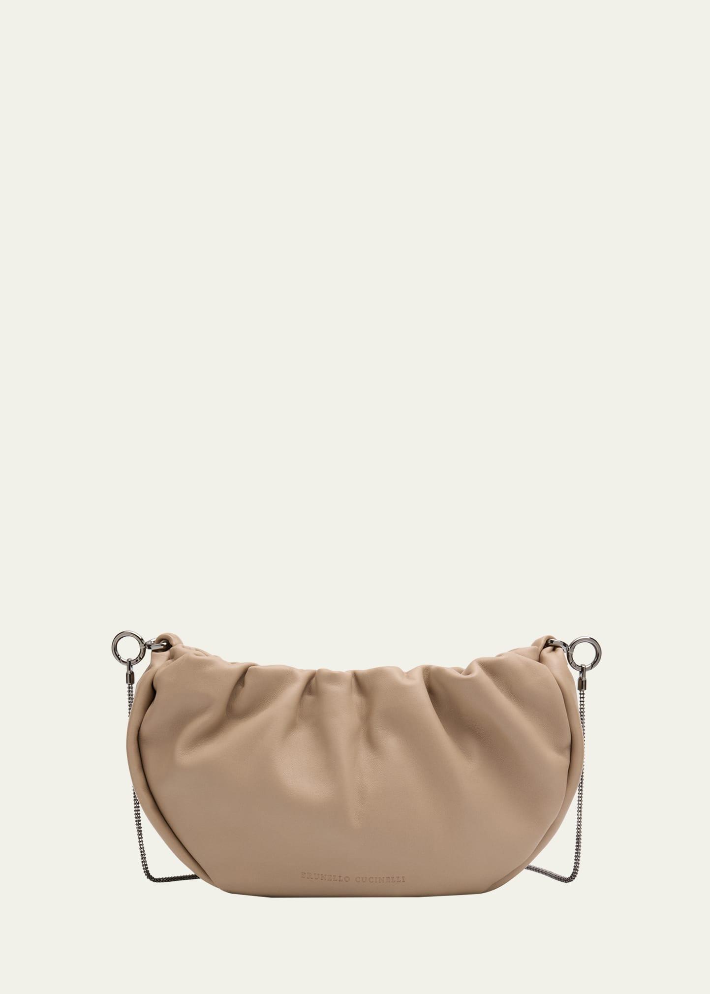 brioche leather shoulder bag